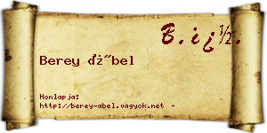 Berey Ábel névjegykártya