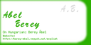 abel berey business card