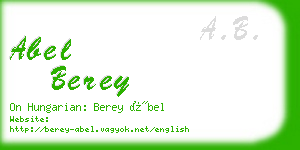 abel berey business card